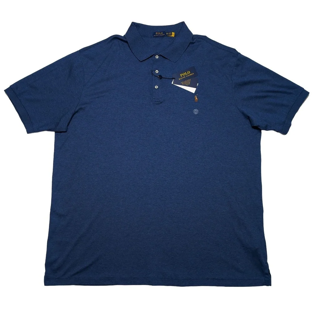 POLO RALPH LAUREN Short Sleeve Shirt Soft Touch Blue 3XLT 3XL Tall ~ New